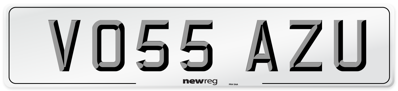 VO55 AZU Number Plate from New Reg